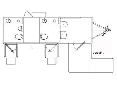 ADA Restroom Trailer Floor Plan