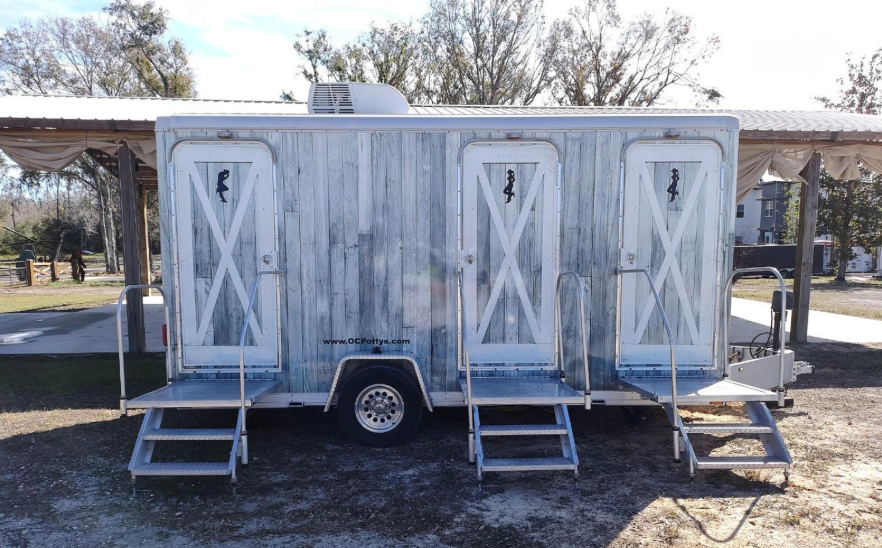 Orange County Pottys luxury restroom trailer for upscale Central Florida events
