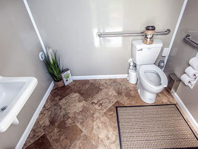 ADA Restroom Trailer Interior